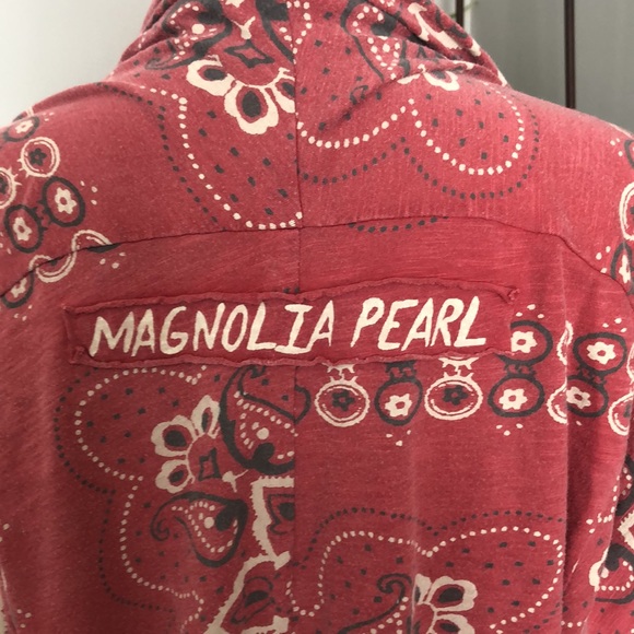MAGNOLIA PEARL Stargazer Bandana red cardigan - Picture 2 of 14